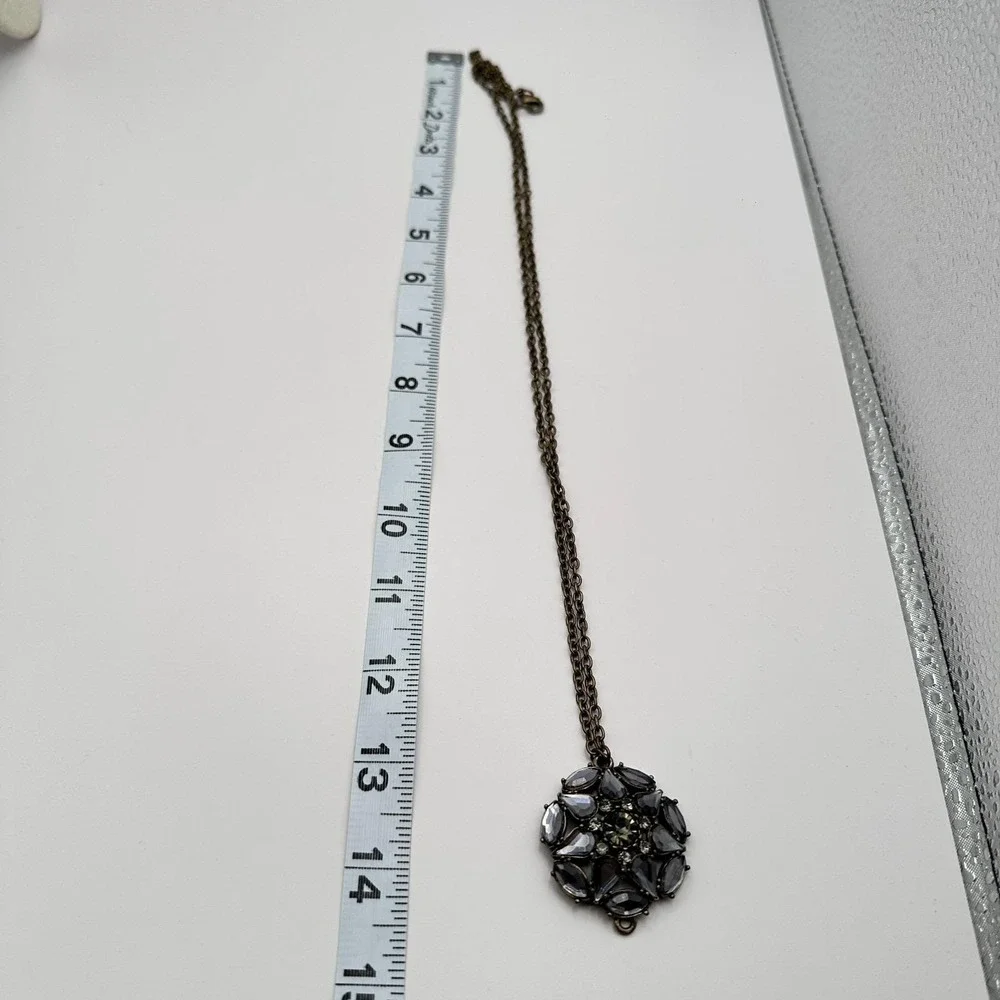 Vintage Y2K Statement Rhinestone Pendant Necklace Women's Classic‎ Jewelry Retro